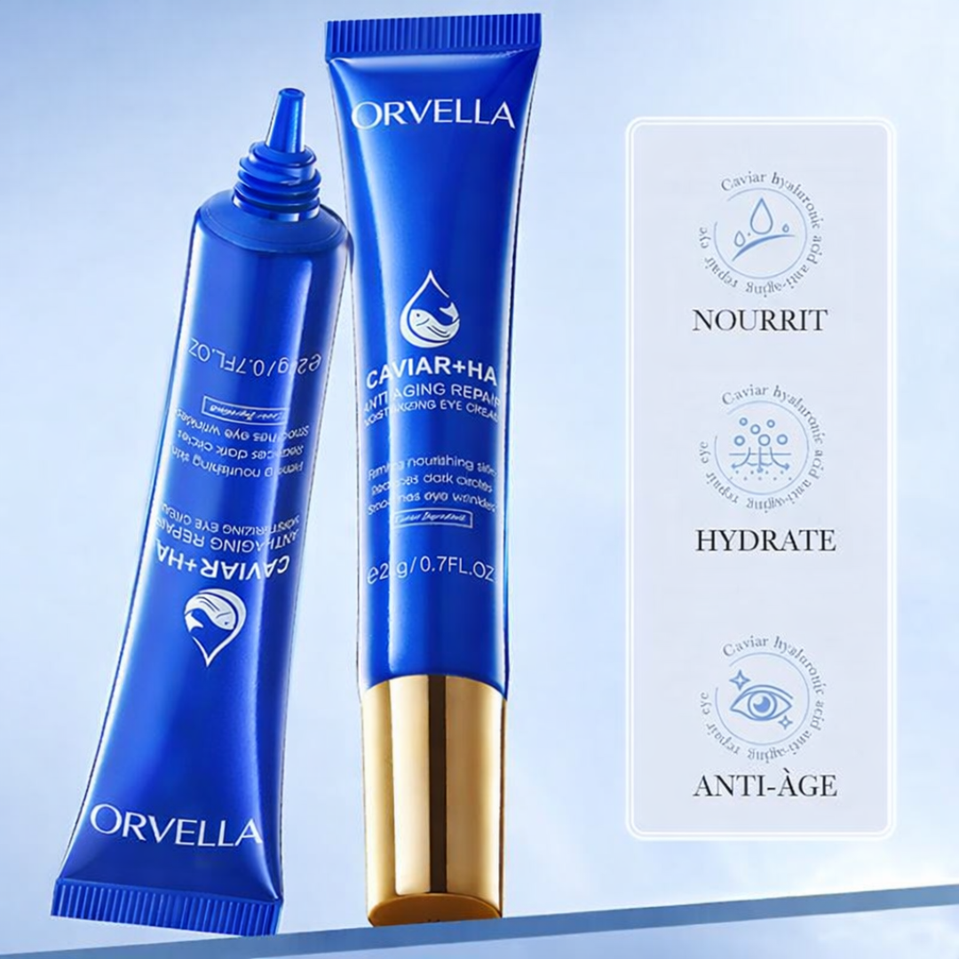 Crème Yeux Anti-Âge ORVELLA Caviar & Acide Hyaluronique