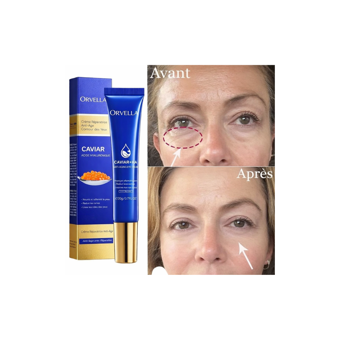 Crème Yeux Anti-Âge ORVELLA Caviar & Acide Hyaluronique