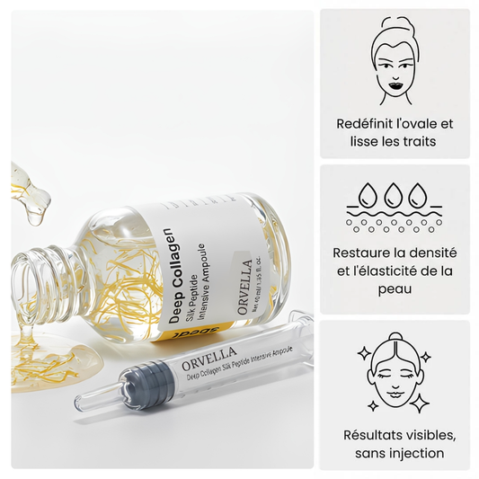 Ampoule anti-rides et fermeté aux peptides de soie coréens