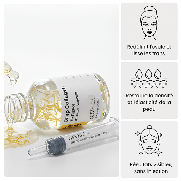 Ampoule anti-rides et fermeté aux peptides de soie coréens