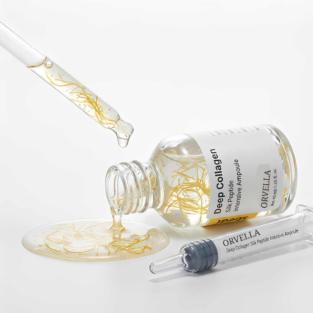 Ampoule anti-rides et fermeté aux peptides de soie coréens